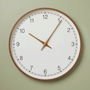 Hearth & Hand Magnolia 20" Wooden Analog Circular Wall Clock - Spring 2025 NEW